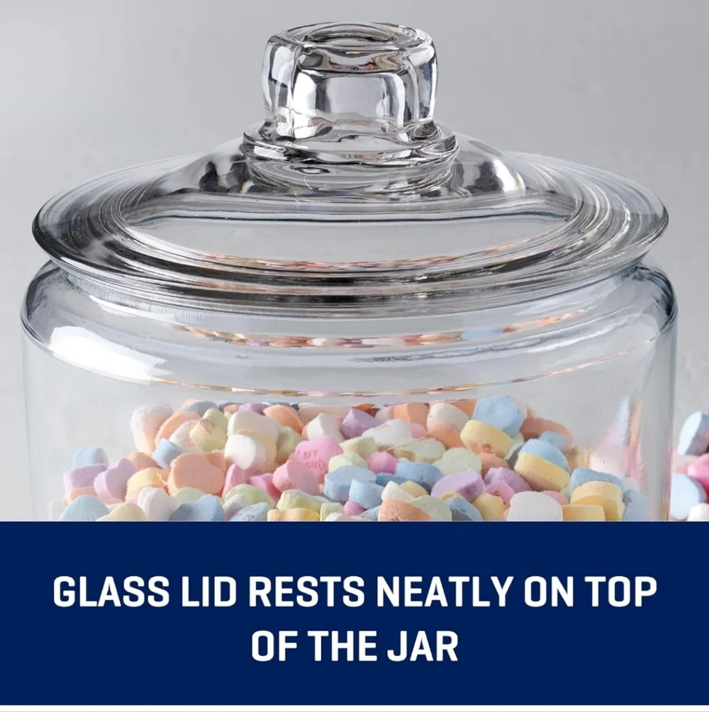 Anchor Hocking Heritage 1/2 Gallon Glass Jar with Lid NEW